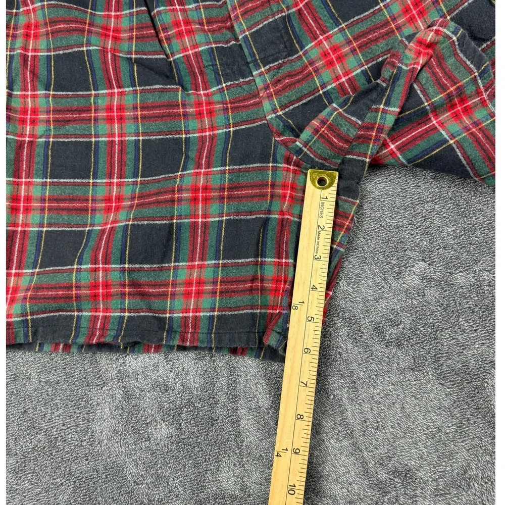 Vintage Cherokee Plaid Flannel Lounge Sleep Shorts Women M Christmas Y2K